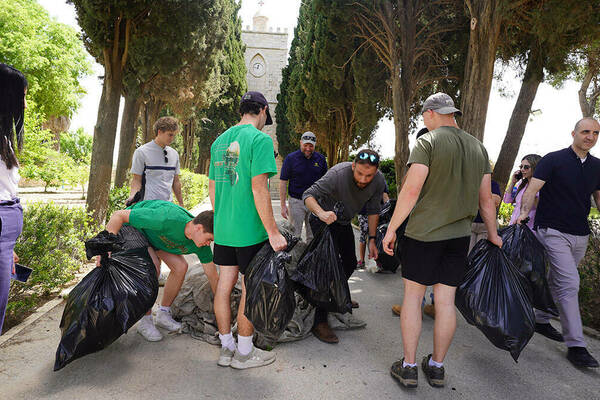 Our Jerusalem team celebrated the Global Day of Action by organizing a campus-wide clean-up.