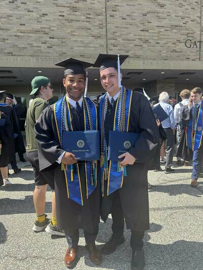 Jacob Sherer and Brian Joseph at graduation