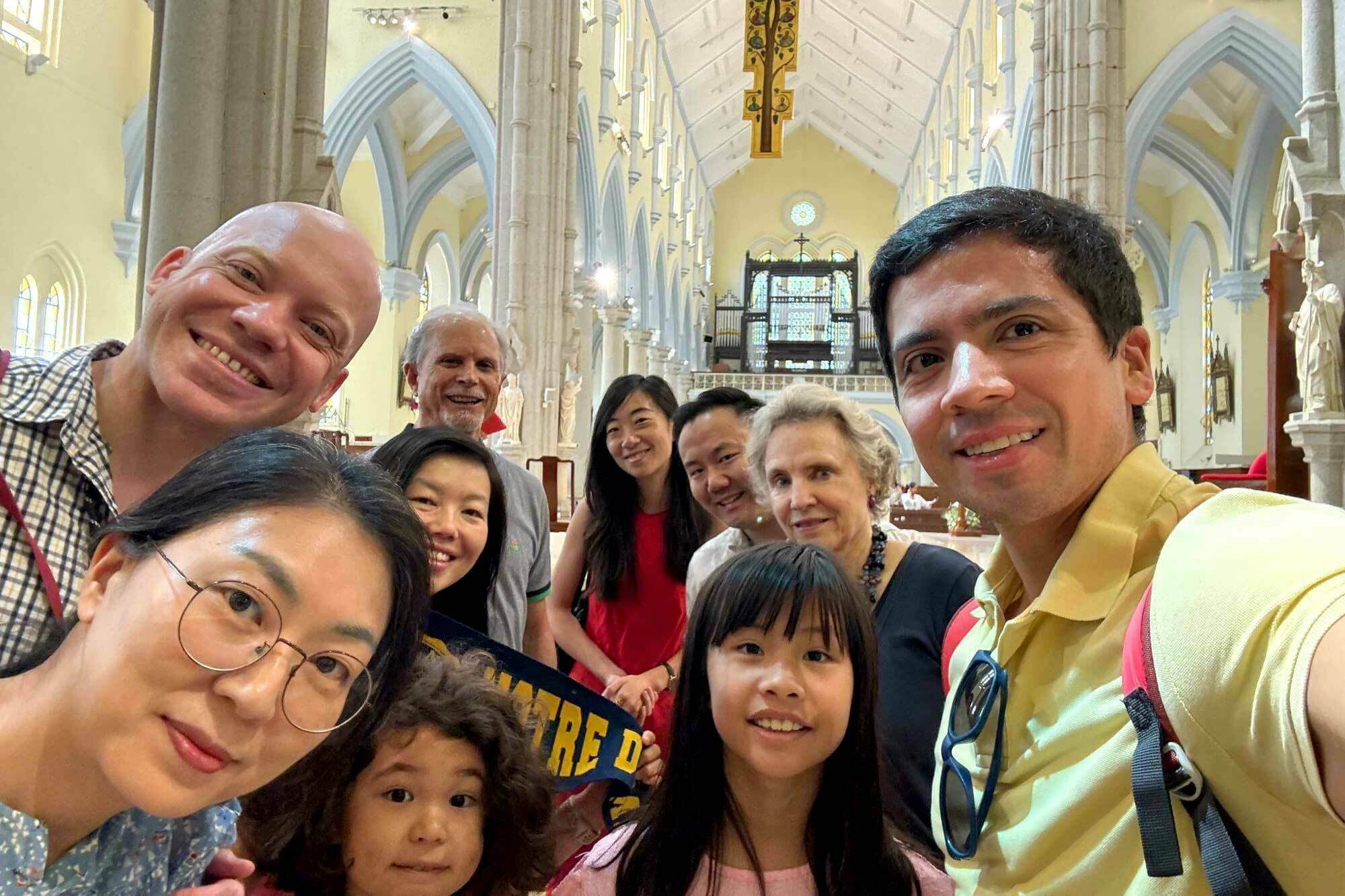 ND Families visit the HK Cathedral of the Immaculate Conception.