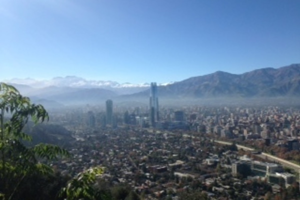 Overlooking the city of Santiago